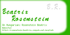 beatrix rosenstein business card